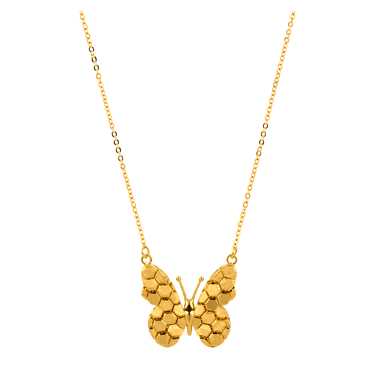 21K Gold necklace With Butterfly Pendant