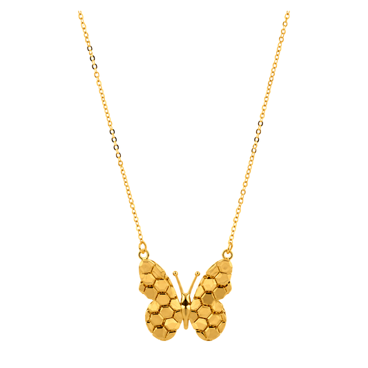 21K Gold necklace With Butterfly Pendant