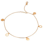 خلخال أفكارك راقيه ذهب عيار 18 بتصميم تعليقات دائرية - Ghamieh