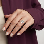 دبلة كاباس ذهب عيار 18 بتصميم عريض - Ghamieh