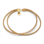 أسورة ذهب عيار 18 بتصميم مزدوج - Ghamieh