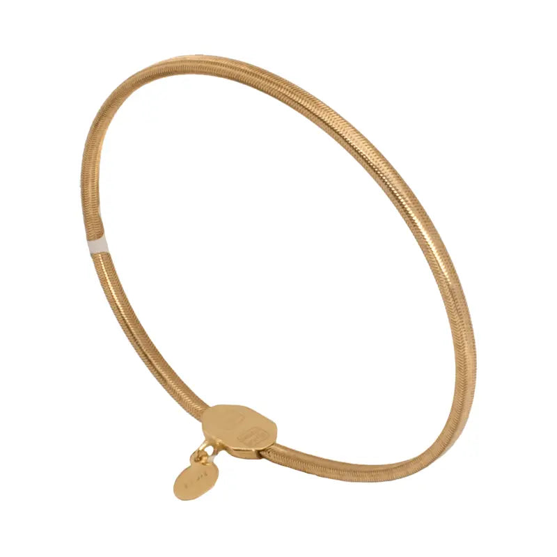 أسورة ذهب عيار 18 بتصميم ثعباني - Ghamieh