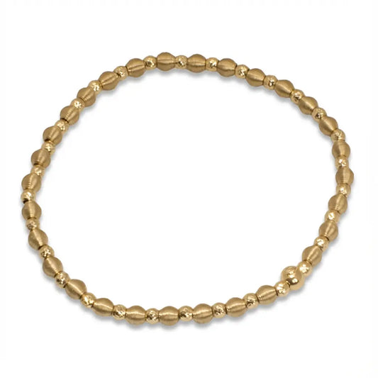 أسورة ذهب عيار 18 بتصميم خرز صغير مطفي من غامية