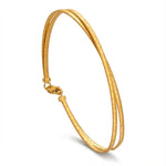 أسورة ذهب عيار 21 رفيعة مزدوجة - Ghamieh