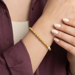 أسورة ذهب عيار 21 بحبات ذهبية - Ghamieh