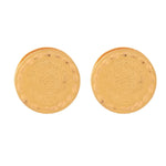 أقراط عيار 21 بتصميم دائري مزخرف - Ghamieh