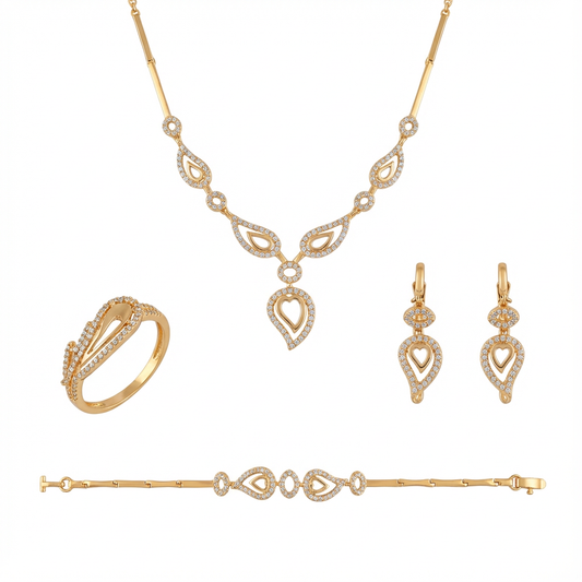 طقم لوفد ذهب عيار 18 - Ghamieh