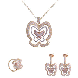 18K Gold Half Set with Butterfly Design