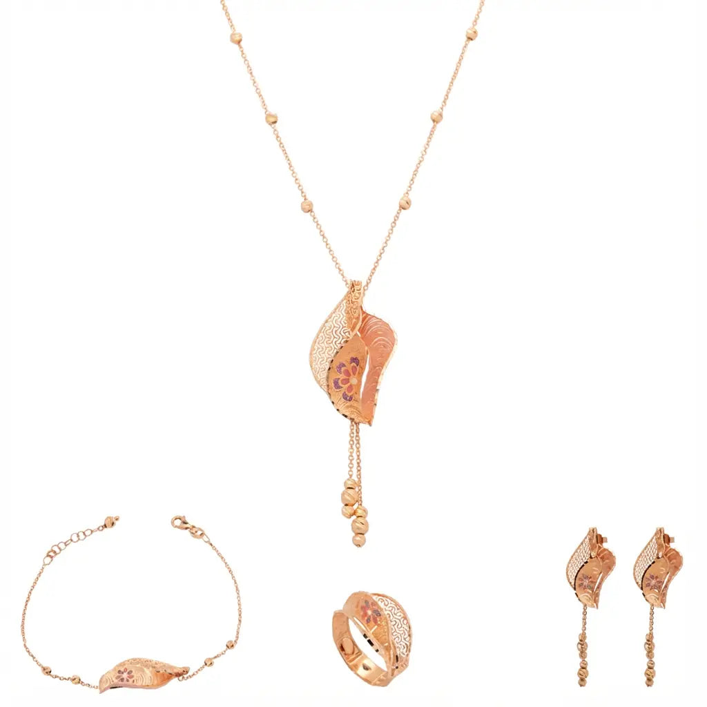 طقم "حضورك الطاغي" عيار 18 - Ghamieh