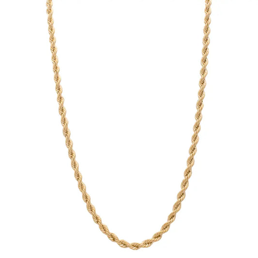 عقد ذهب مجدول عيار 18 - Ghamieh