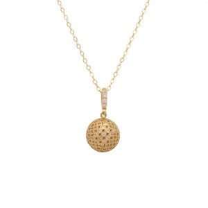 18K Gold Pendant with Sphere Design