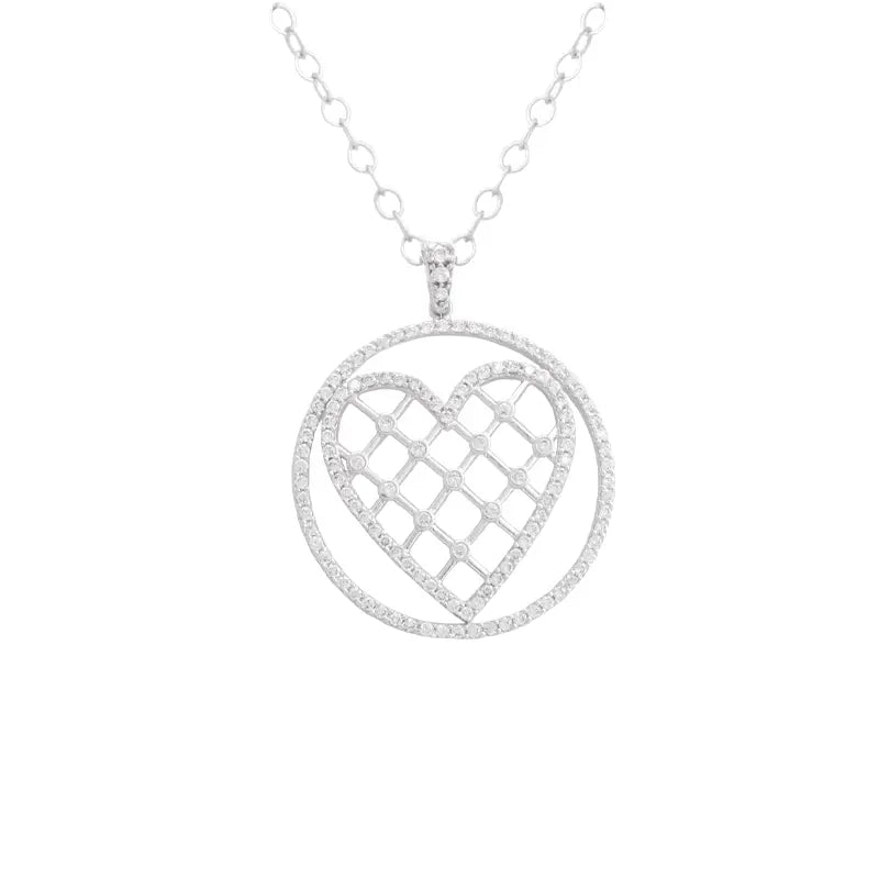 تعليقة ذهب عيار 18 بدلاية قلب دائرية - Ghamieh