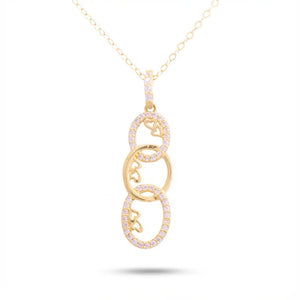 18K Gold Earrings with Triple Design