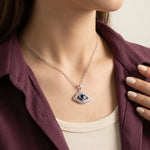 تعليقة عين ذهب عيار 18 بتصميم عين - Ghamieh