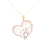 تعليقة ذهب عيار 18 بتصميم قلب - Ghamieh