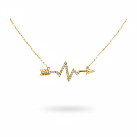 18K Gold Pendant with Althea Arrow Design