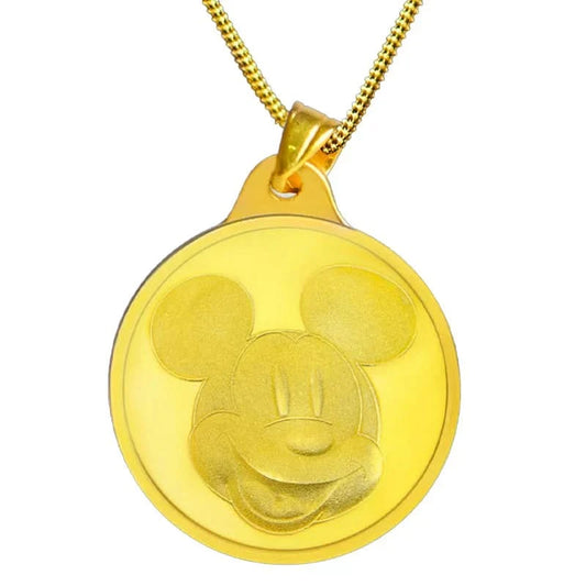 تعليقة ربع جنيه ديزني ميكي ماوس ذهب عيار 24 - Ghamieh