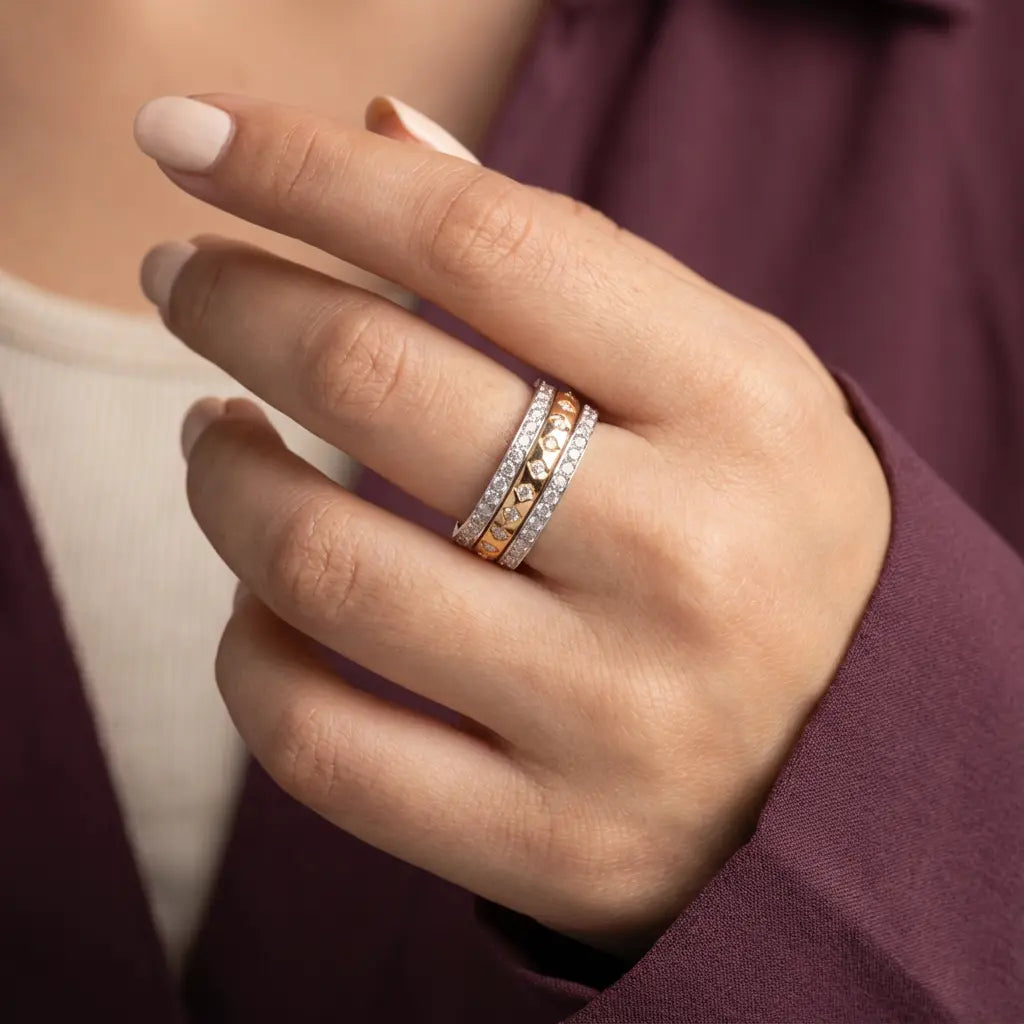 خاتم سونورا ذهب عيار 18 - Ghamieh