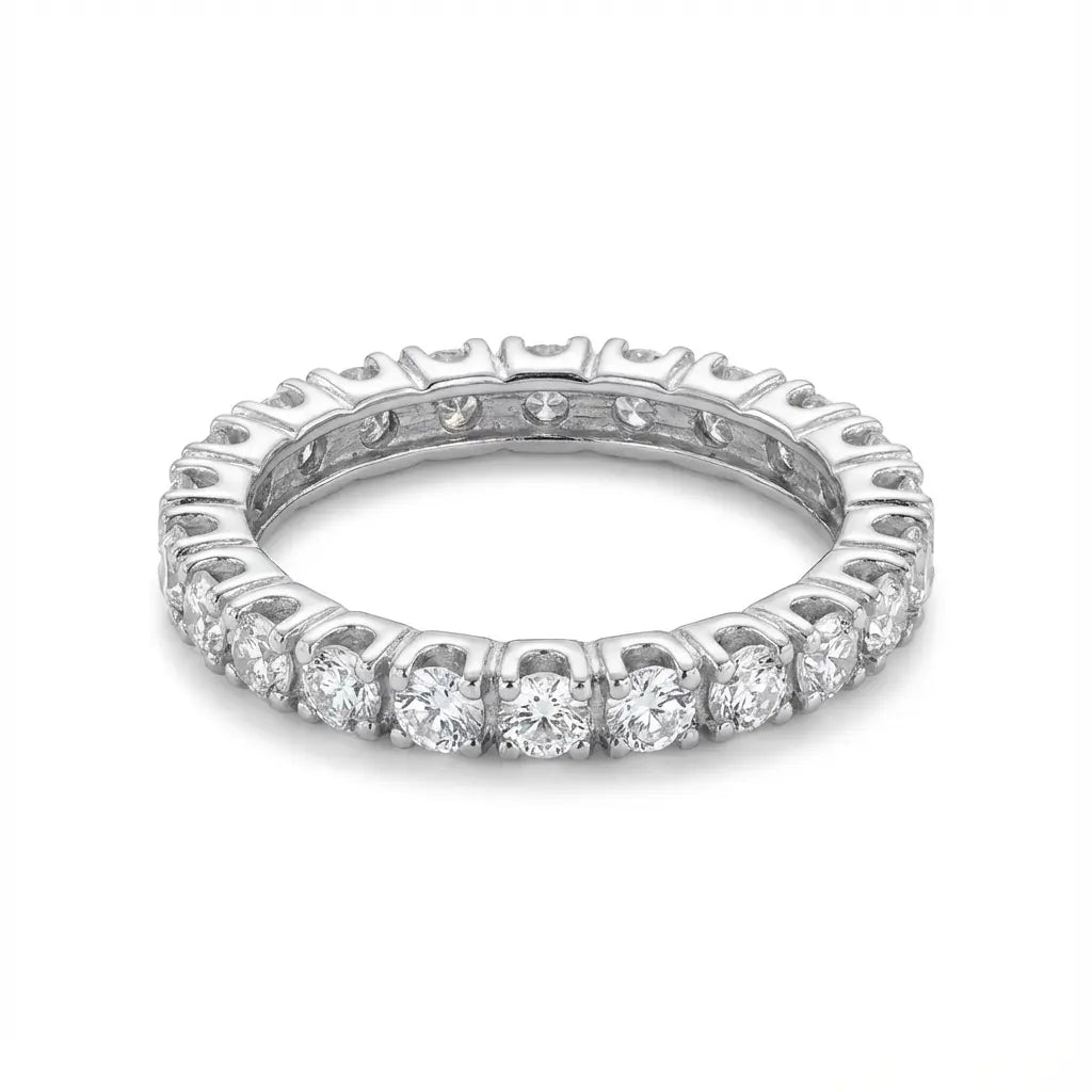 خاتم اوليفيا ذهب عيار 18 بفصوص - Ghamieh