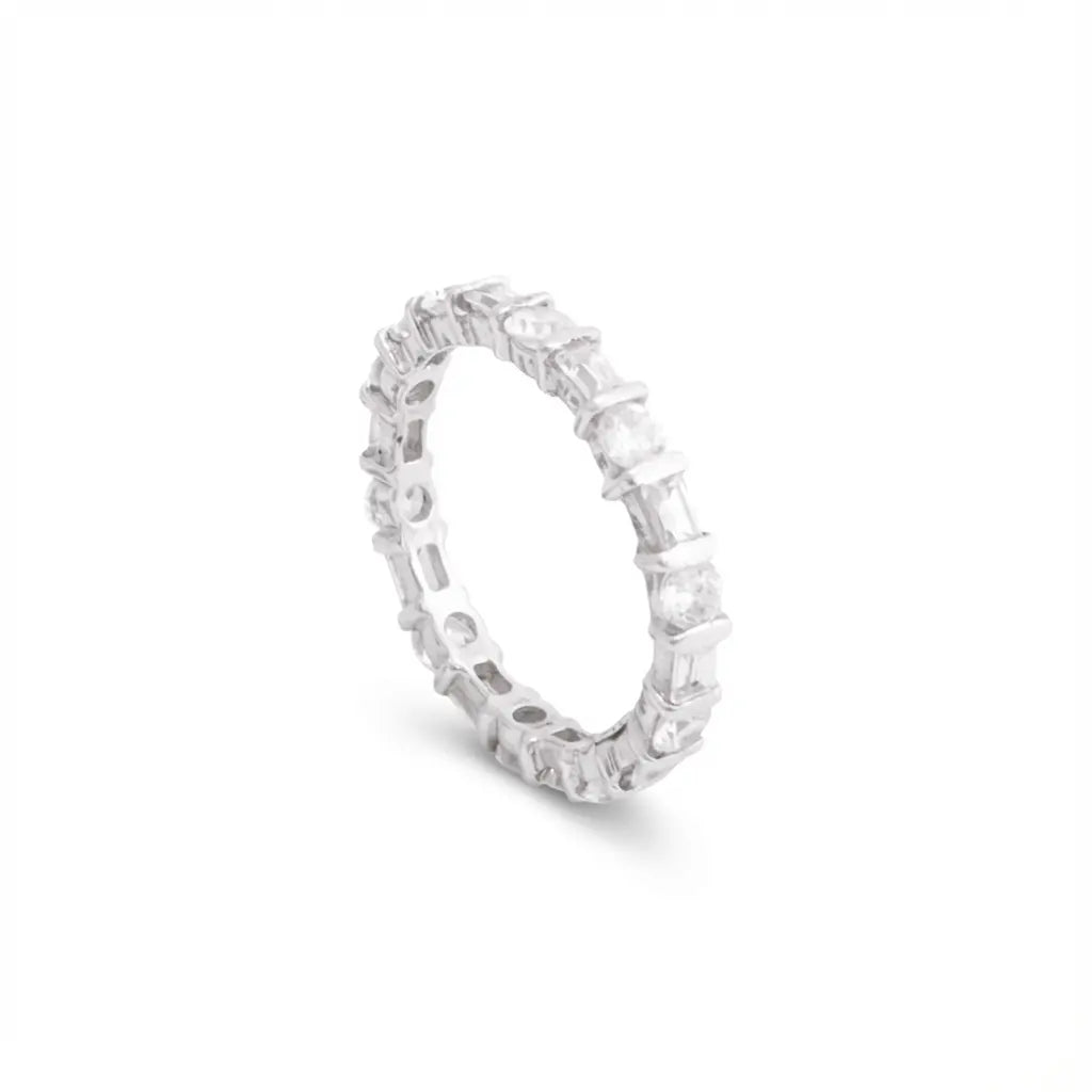 خاتم ماريان ذهب عيار 18 بفصوص لامعة - Ghamieh