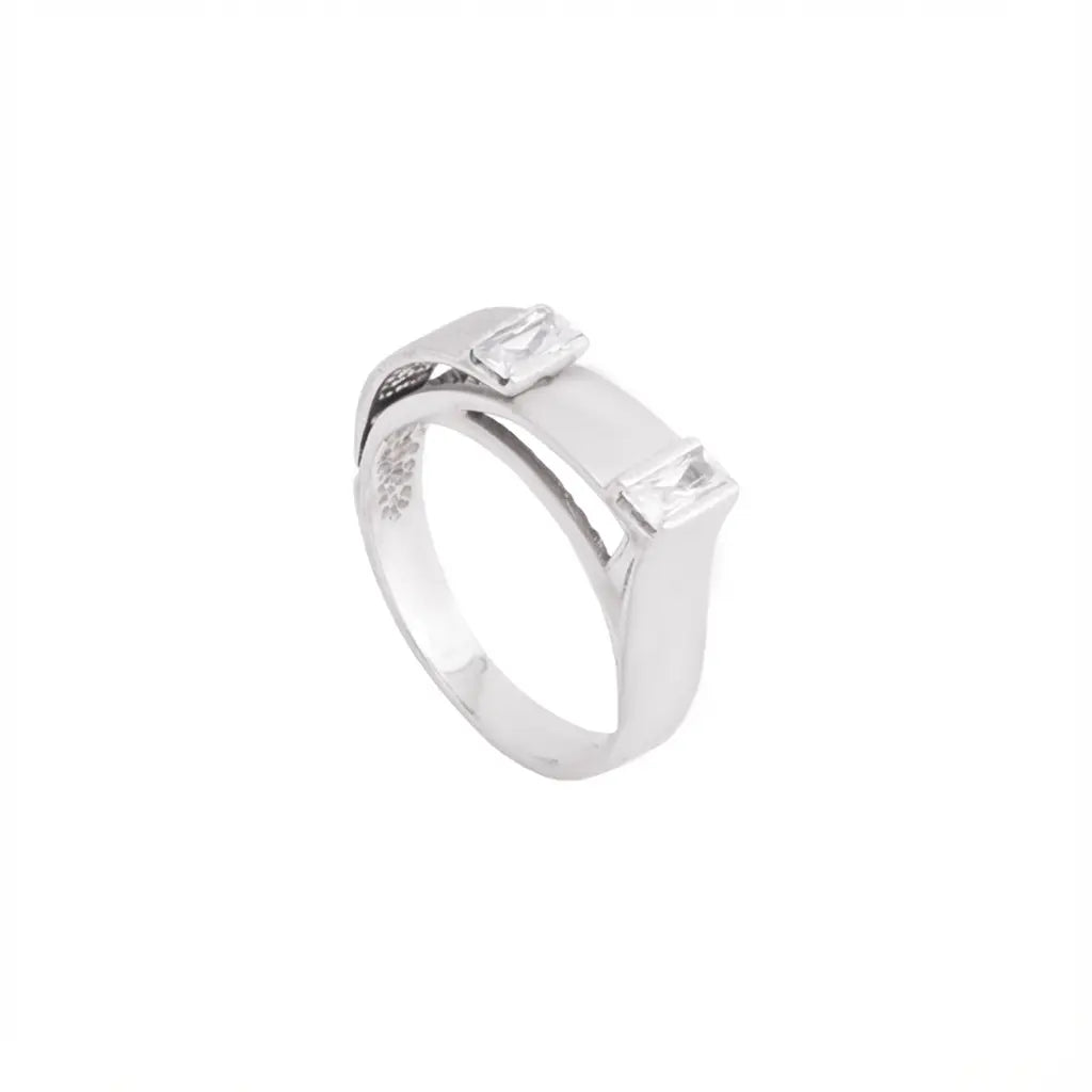 خاتم بلانكو ذهب عيار 18 بفصوص لامعة - Ghamieh