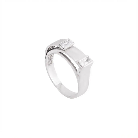 خاتم بلانكو ذهب عيار 18 بفصوص لامعة - Ghamieh