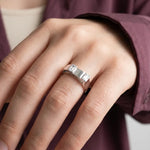 خاتم بلانكو ذهب عيار 18 بفصوص لامعة - Ghamieh