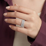 خاتم نيتا ذهب عيار 18 بفصوص لامعة - Ghamieh