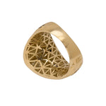 خاتم ذهب عيار 18 مزخرف بفصوص ملونه - Ghamieh