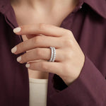 خاتم ذهب عيار 18 بفصوص