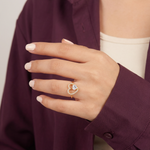 خاتم القلوب البسيطة عيار 18 - Ghamieh