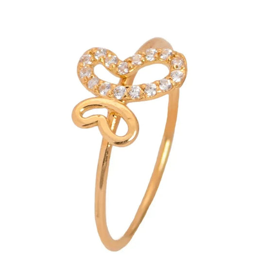 خاتم جناح فراشة عيار 18