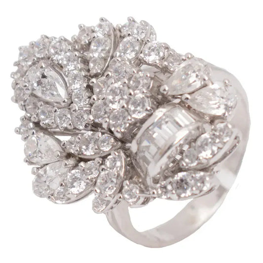 خاتم أديل ذهب عيار 18 بفصوص لامعة - Ghamieh