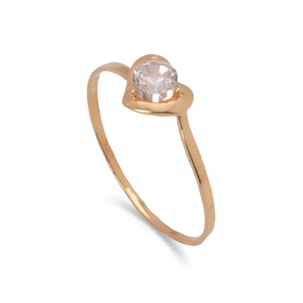 خاتم القلوب المحبة ذهب عيار 18 بلمسة قلب أنيق - Ghamieh