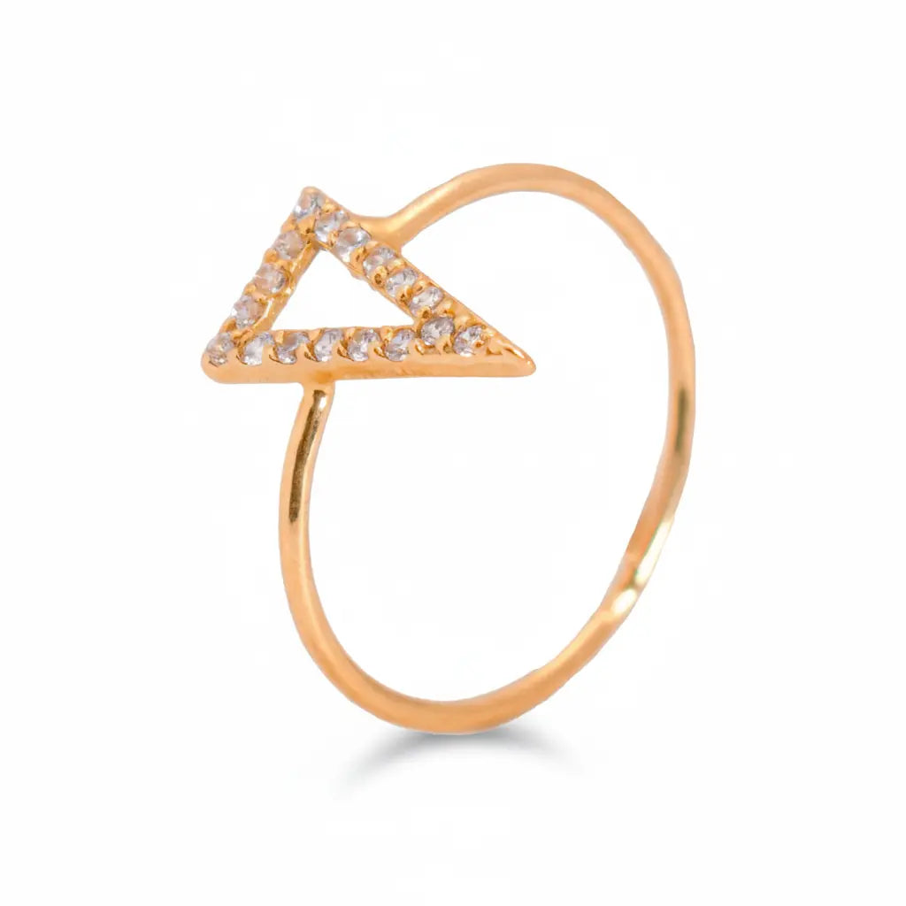 خاتم عيار 18 بتصميم هندسي - Ghamieh