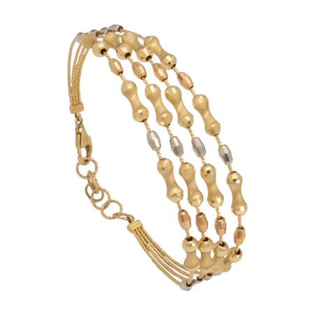 18K Bracelet with Center Braided Design