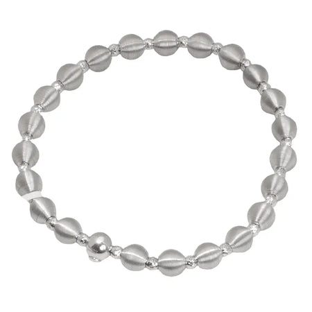 18K White Gold Bracelet with Circular Bead Design