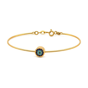 18K Gold Bracelet with Circular Guardian Design