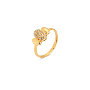 18K Gold Ring with Oval Gemstone Design