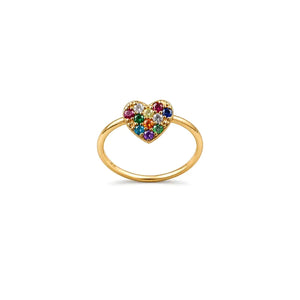 18K Gold Ring with Forever Small Design