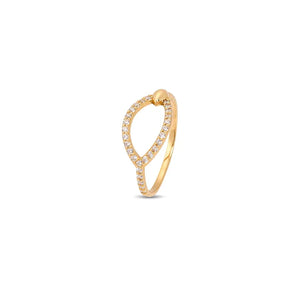 18K Gold Ring with Circular Stones Design