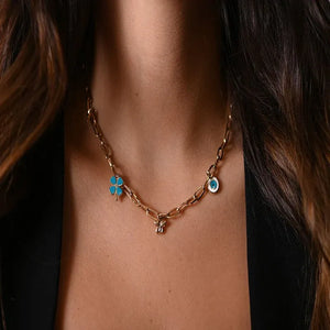 18K Gold Pendant with Guardian Eye Elegant Symbolic Design