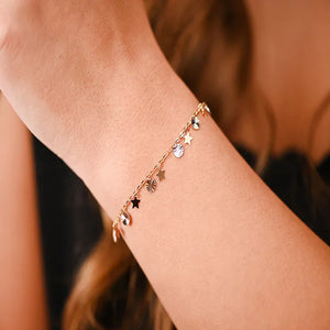 18K Bracelet with Future Stars Elegant Star Touch Design
