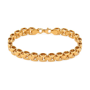 18K Gold Chain Bracelet with Classic Chain Design
