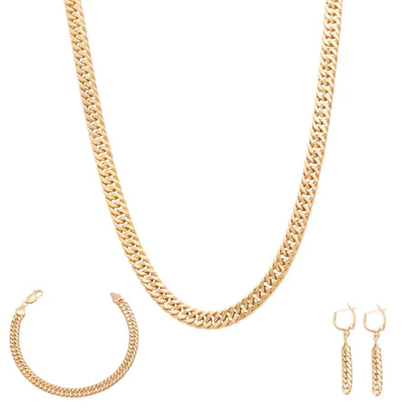 18K Gold Half Set with Intertwined Design