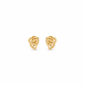 18K Gold Earrings with Love Alone Design