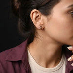 أقراط ذهب عيار 18 “الوردة الراقصة” - Ghamieh