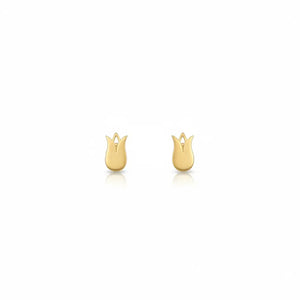 18K Gold Earrings with Nilumbo Lotus Flower Design