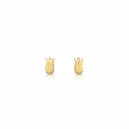 18K Gold Earrings with Nilumbo Lotus Flower Design