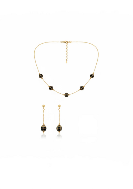 18K Gold Half Set with Happiness Grains Design
